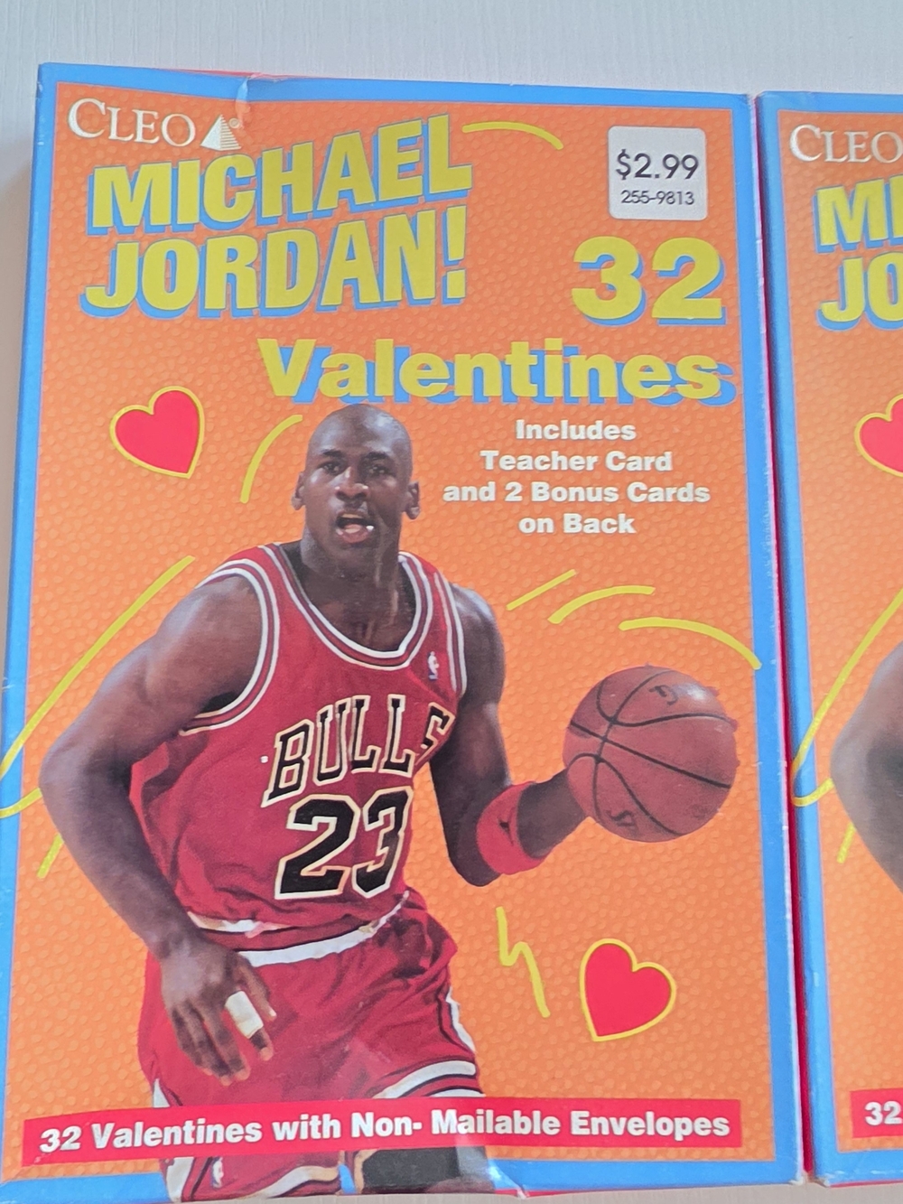 cleo Michael Jordan Valentine Cards - Orange, Blue and Red - Picture 6 of 6